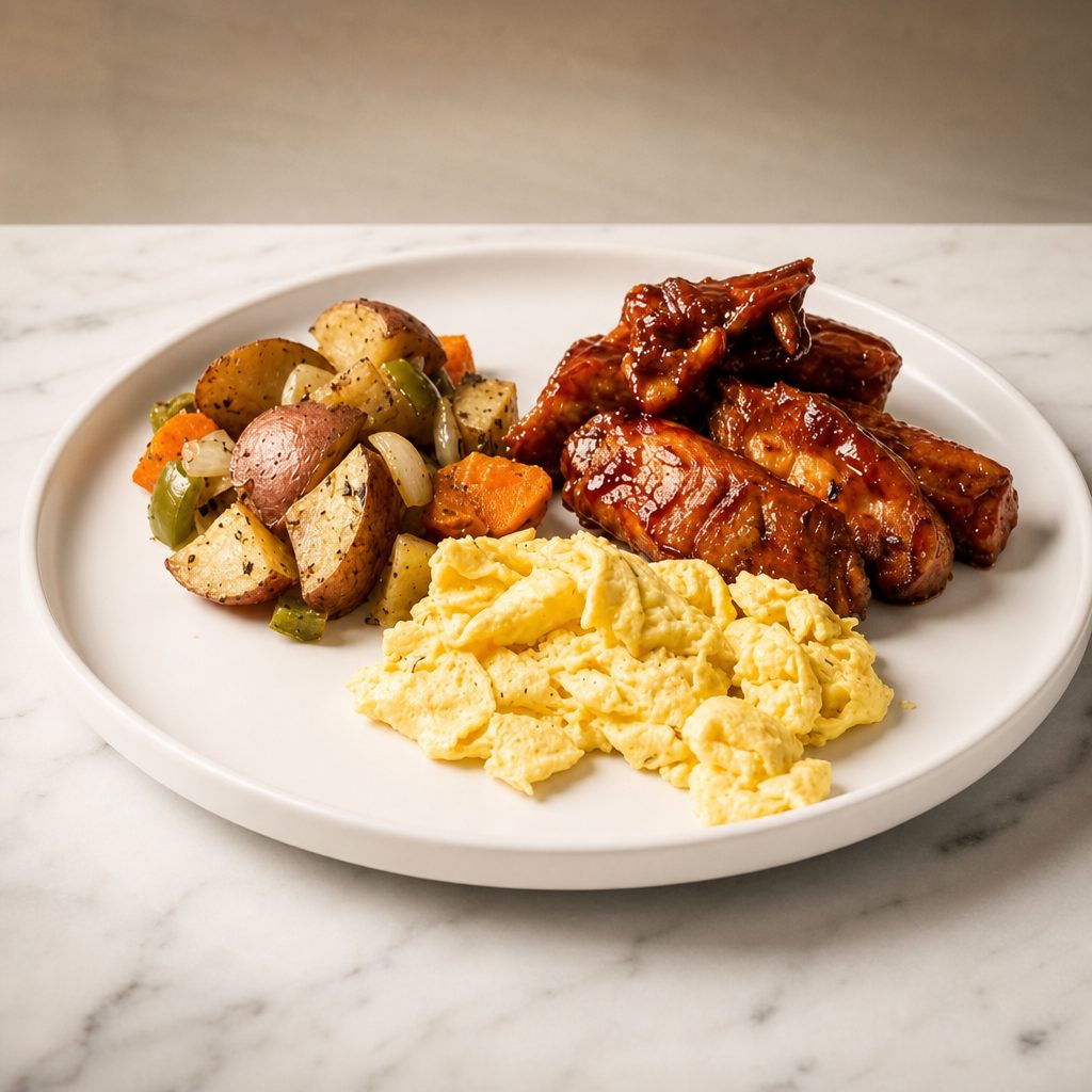 Rib Tips & Eggs.