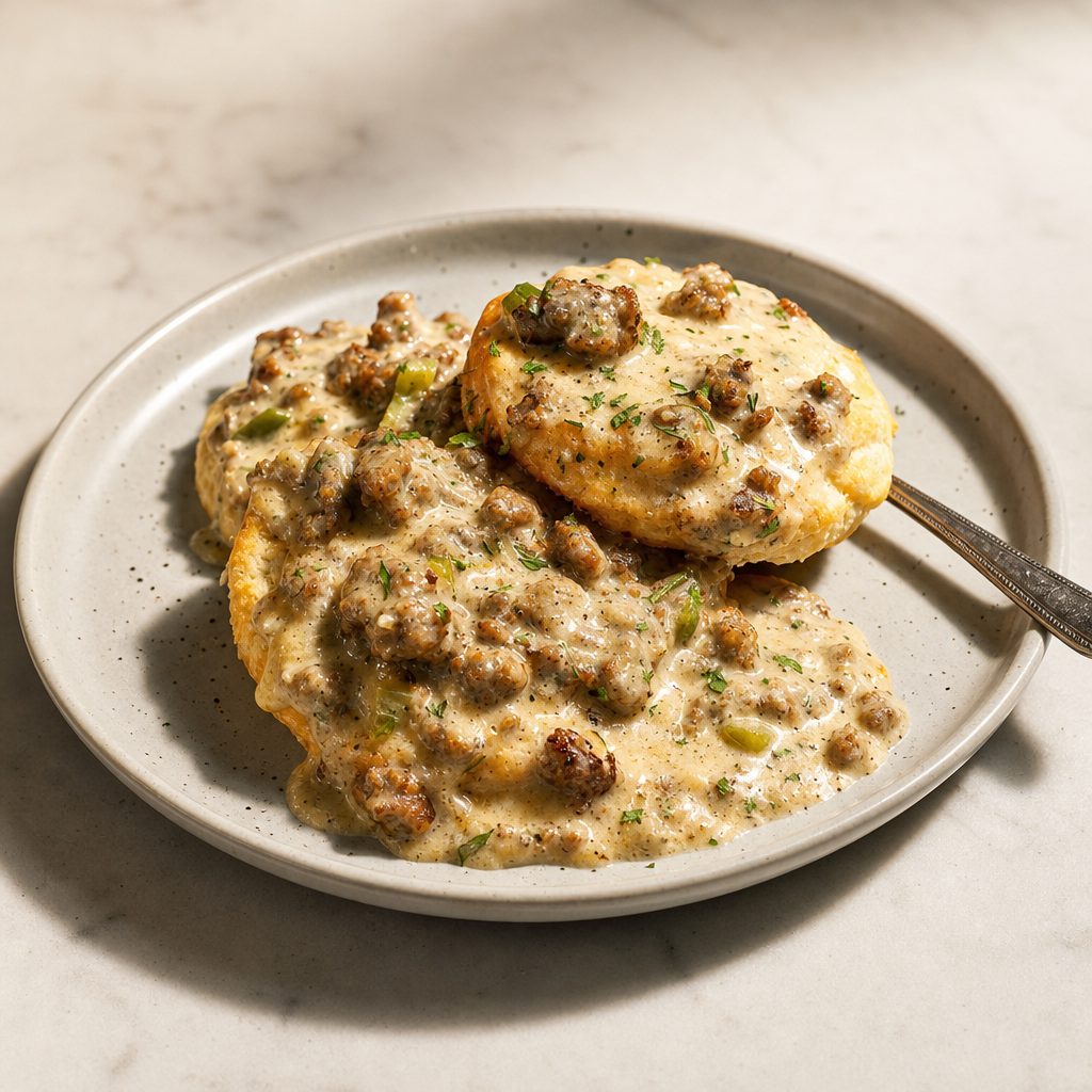 Gravy Biscuit Pork.