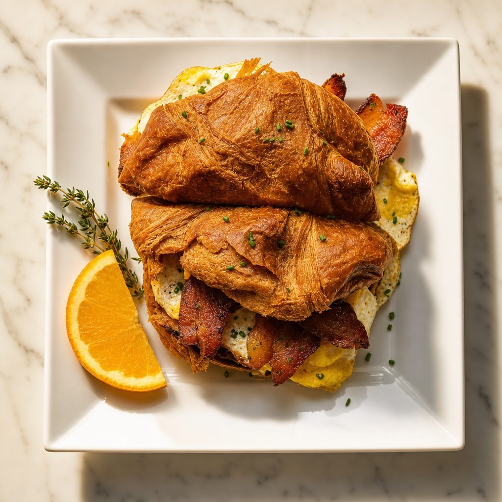 Croissant Bacon & Egg Sandwich.